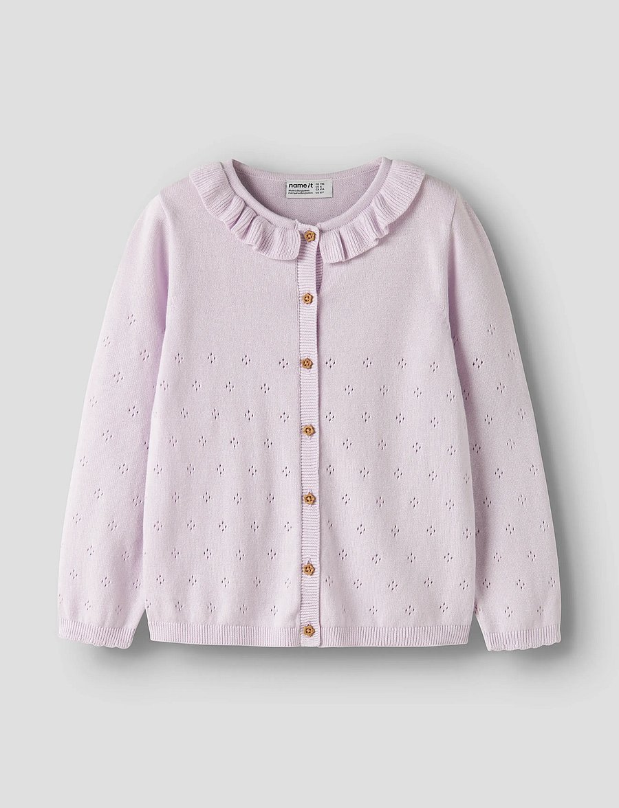 name it - NMFDIAME LS KNIT CARD - cardigans - lavender fog - 0