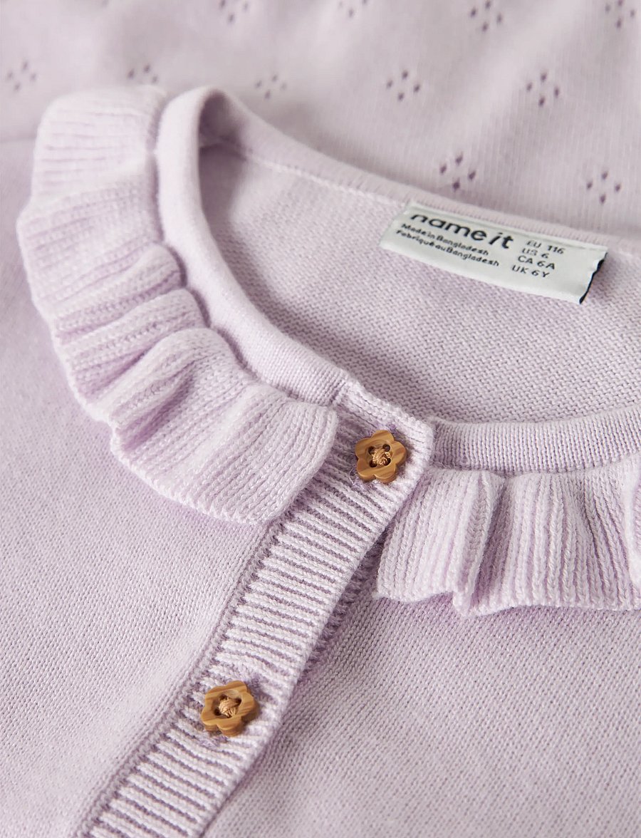 name it - NMFDIAME LS KNIT CARD - cardigans - lavender fog - 3