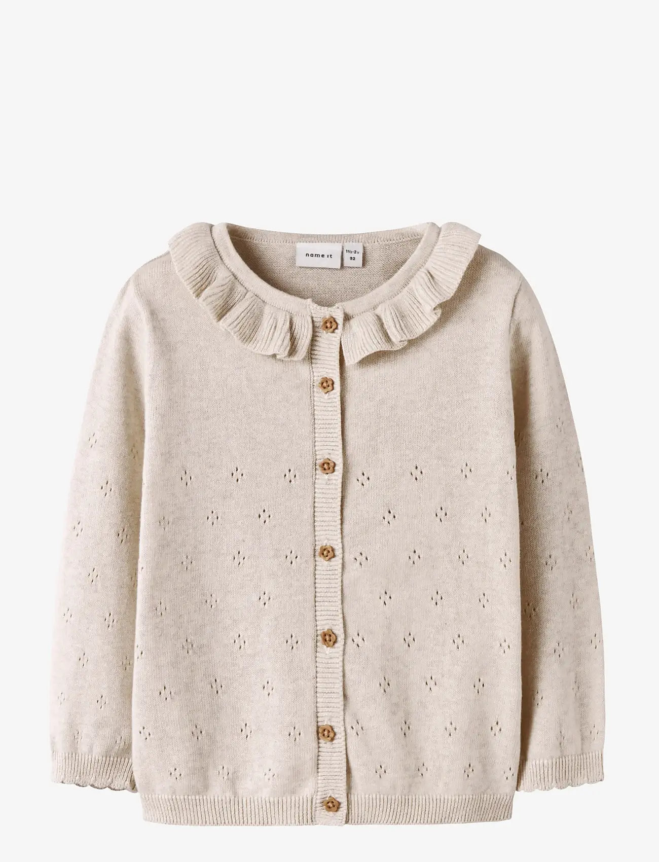 name it - NMFDIAME LS KNIT CARD - koftor - peyote melange - 1