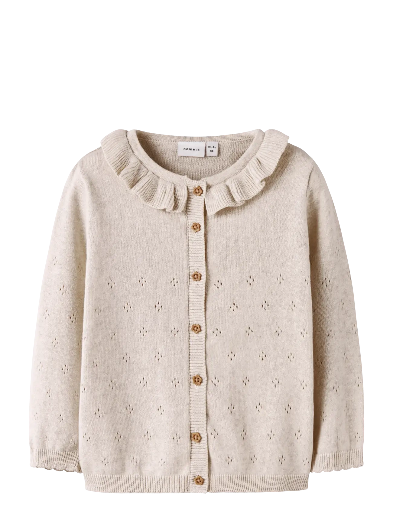 name it NMFDIAME LS KNIT CARD - Kleidung - PEYOTE MELANGE / beige