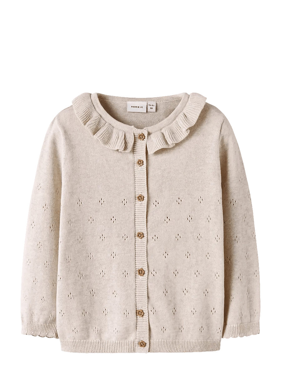 name it - NMFDIAME LS KNIT CARD - cardigans - peyote melange - 1