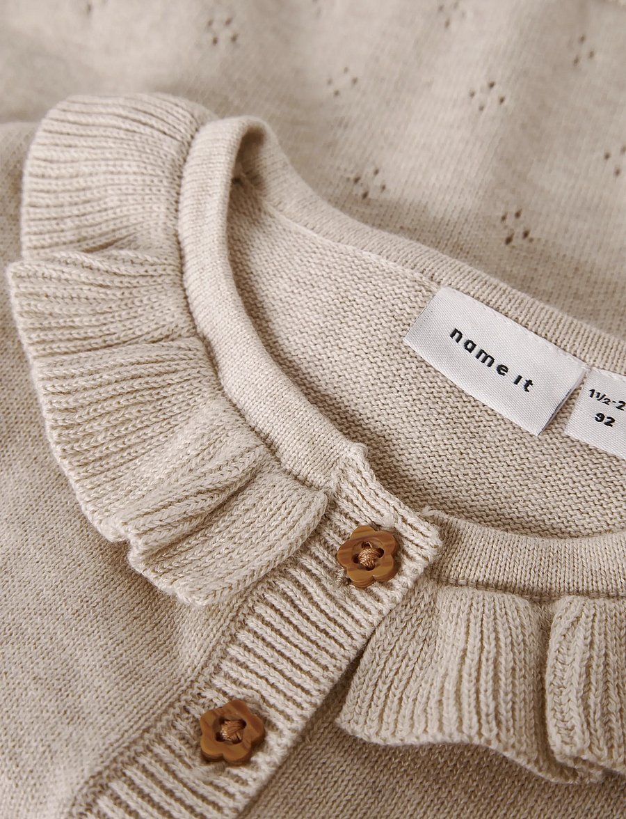 name it - NMFDIAME LS KNIT CARD - cardigans - peyote melange - 3