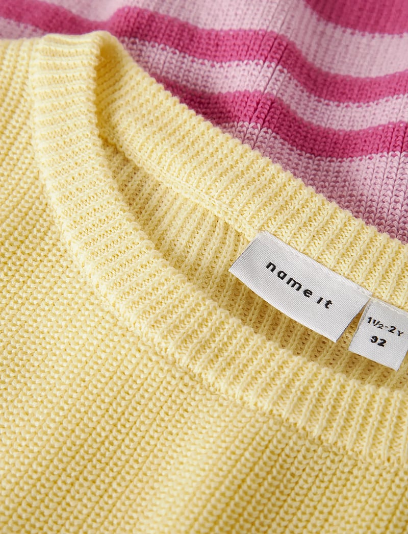 name it - NMFDIOANA LS KNIT - strawberry moon - 2