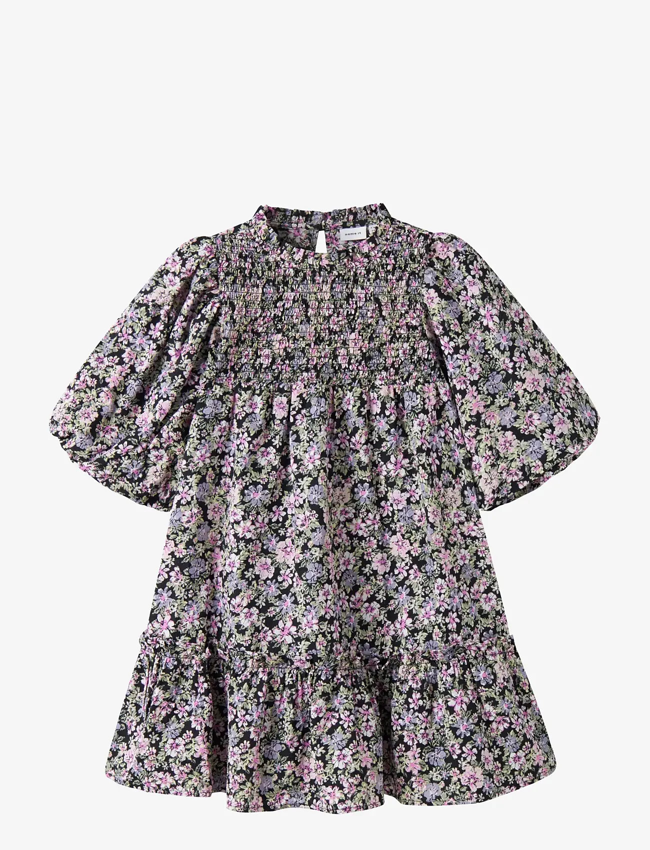 name it - NKFDARTA SS DRESS - kortærmede hverdagskjoler - black - 0