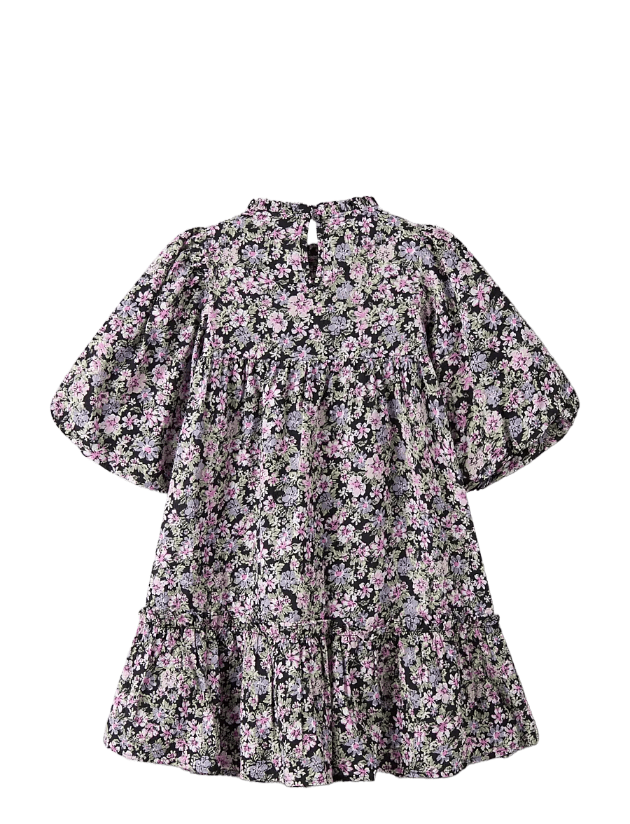 name it - NKFDARTA SS DRESS - kurzärmelige freizeitkleider - black - 1