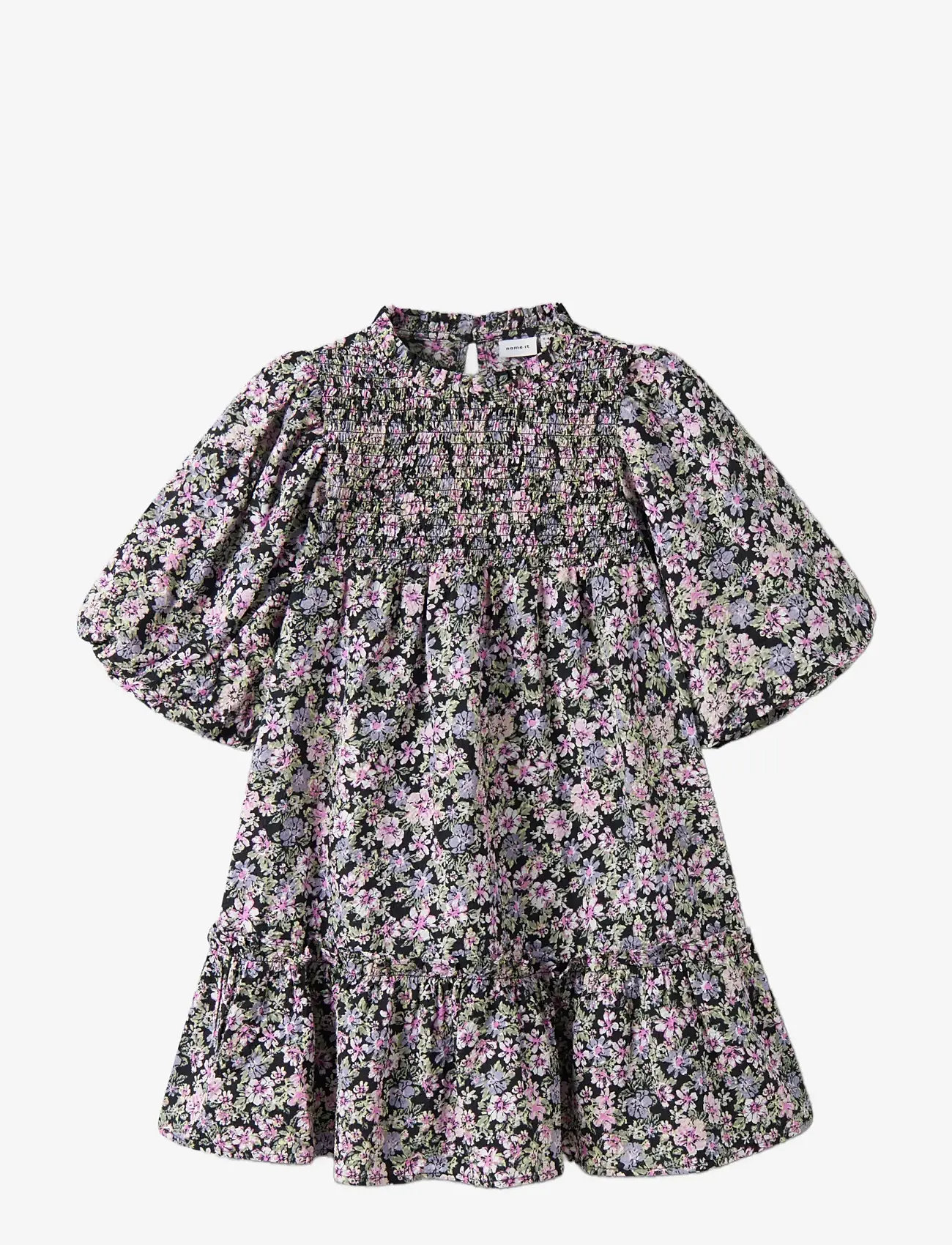 name it - NKFDARTA SS DRESS - kortærmede hverdagskjoler - black - 2