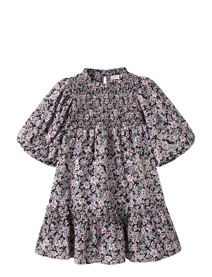 name it - NKFDARTA SS DRESS - kurzärmelige freizeitkleider - black - 2
