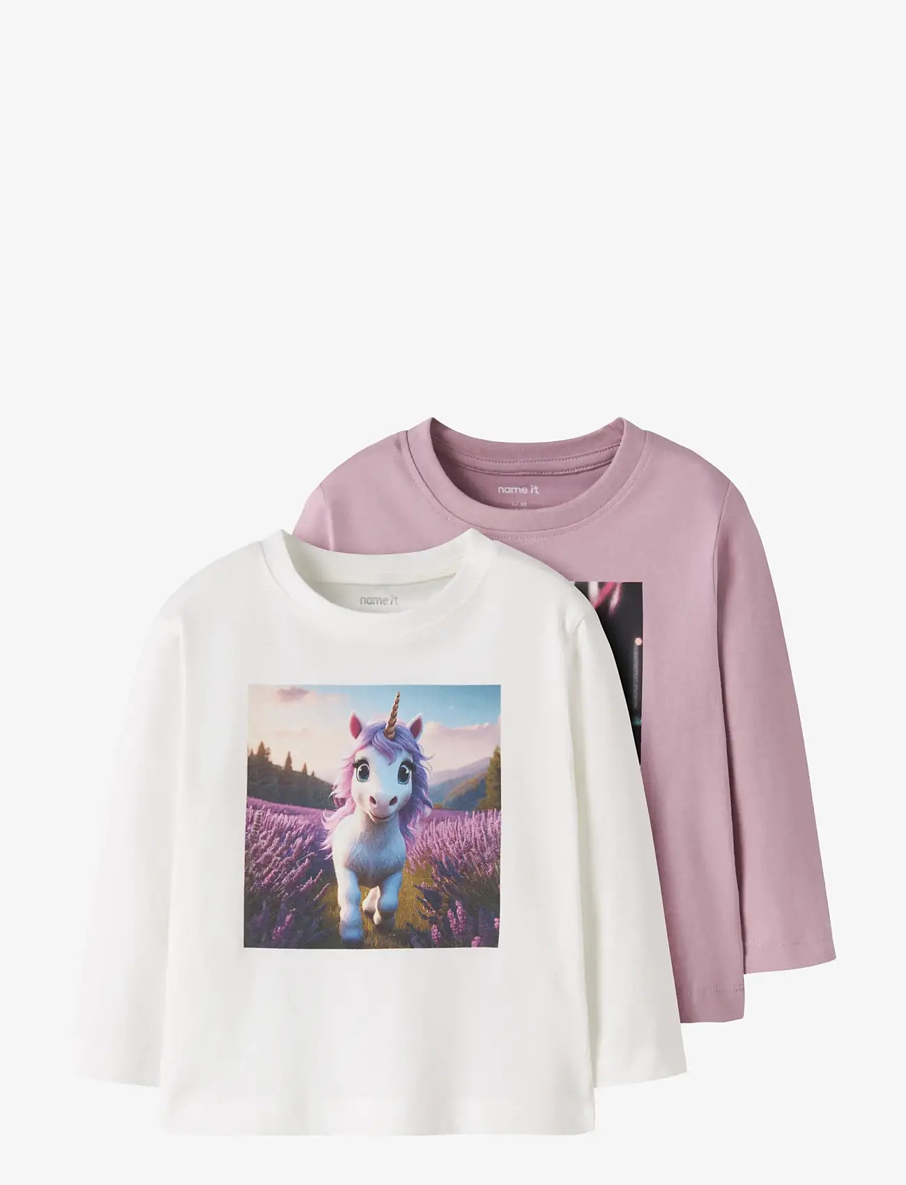 name it - NMFVOTEA 2P LS NREG TOP - langærmede t-shirts - cloud dancer - 1