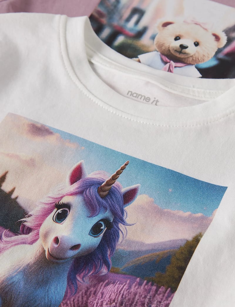 name it - NMFVOTEA 2P LS NREG TOP - langærmede t-shirts - cloud dancer - 4