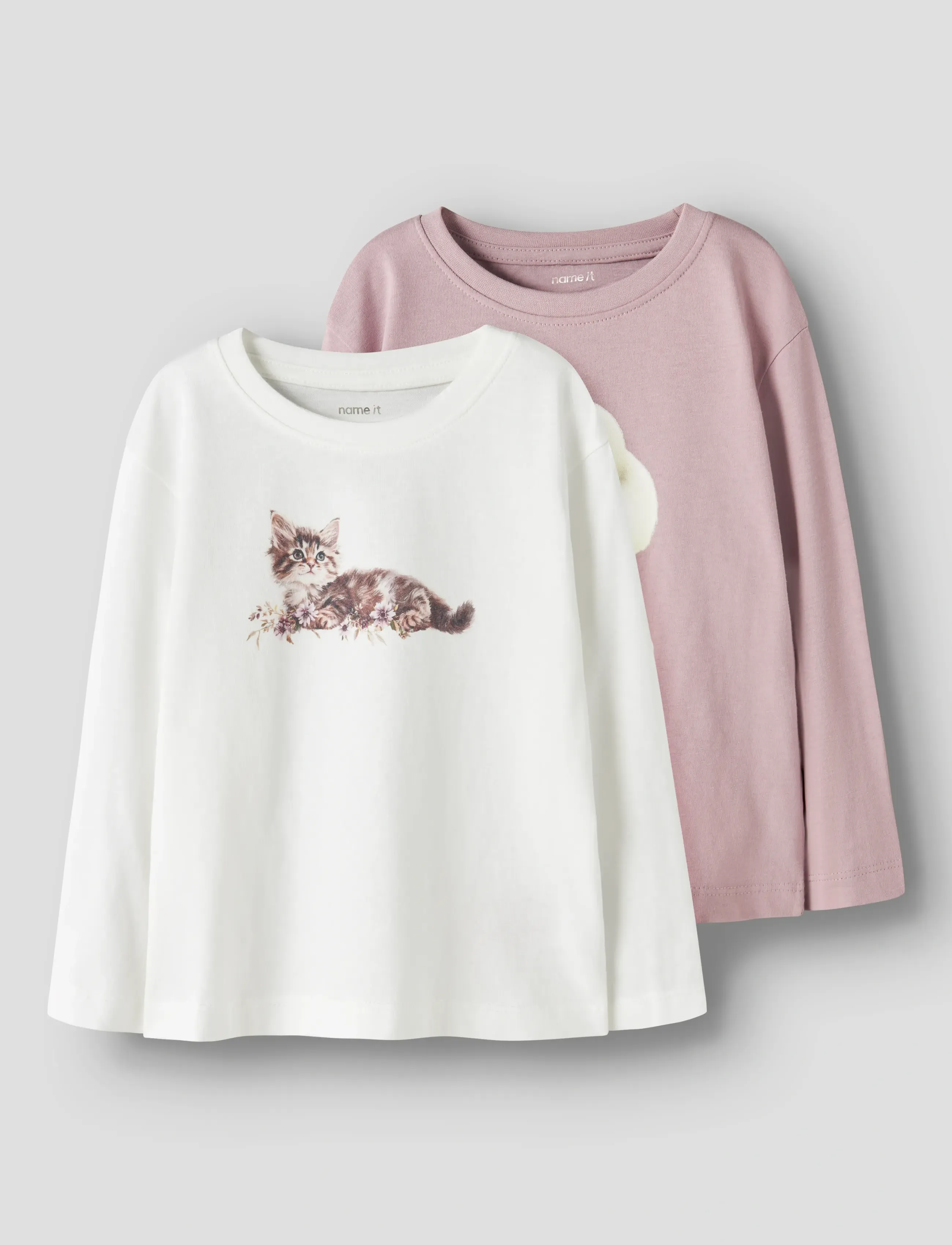 name it NMFVOTEA 2P LS NREG TOP - Long-sleeved t-shirts - CLOUD DANCER / white