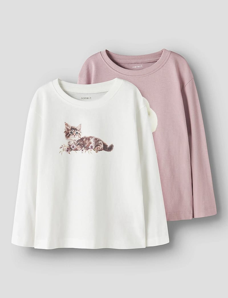 name it - NMFVOTEA 2P LS NREG TOP - langärmelig - cloud dancer - 0