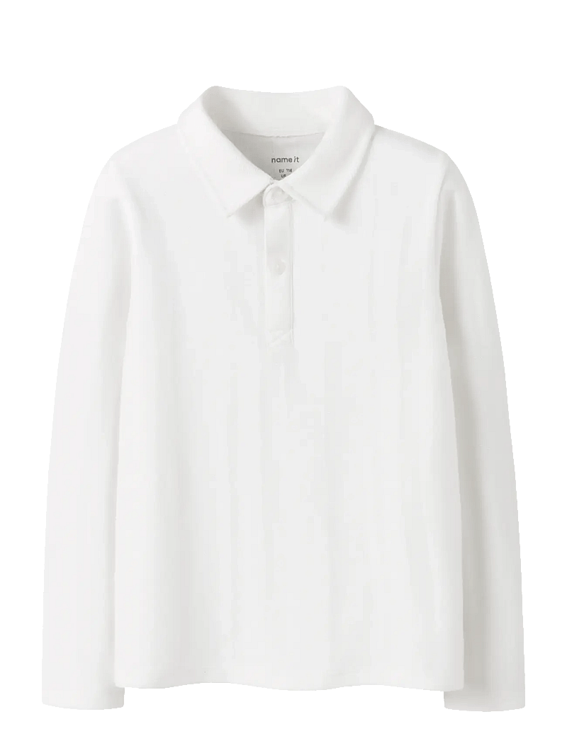 name it - NMMROBO LS POLO TOP - langärmelig poloshirt - bright white - 1