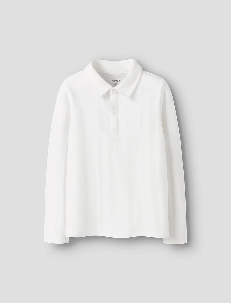 name it - NMMROBO LS POLO TOP - langärmelig poloshirt - bright white - 0