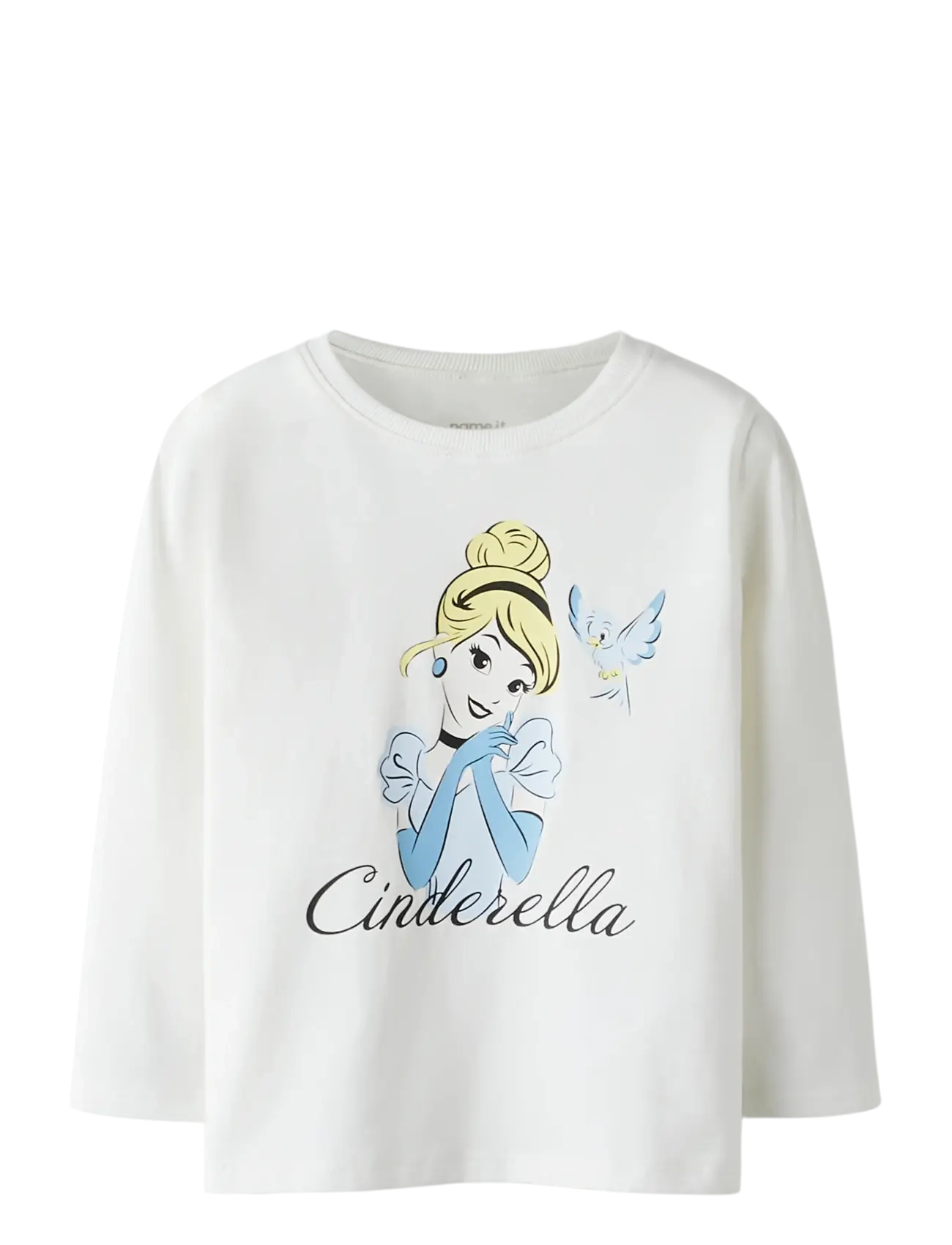 name it NMFVEENA PRINCESS LS TOP WDI - Pikkade varrukatega T-särgid - CLOUD DANCER / white