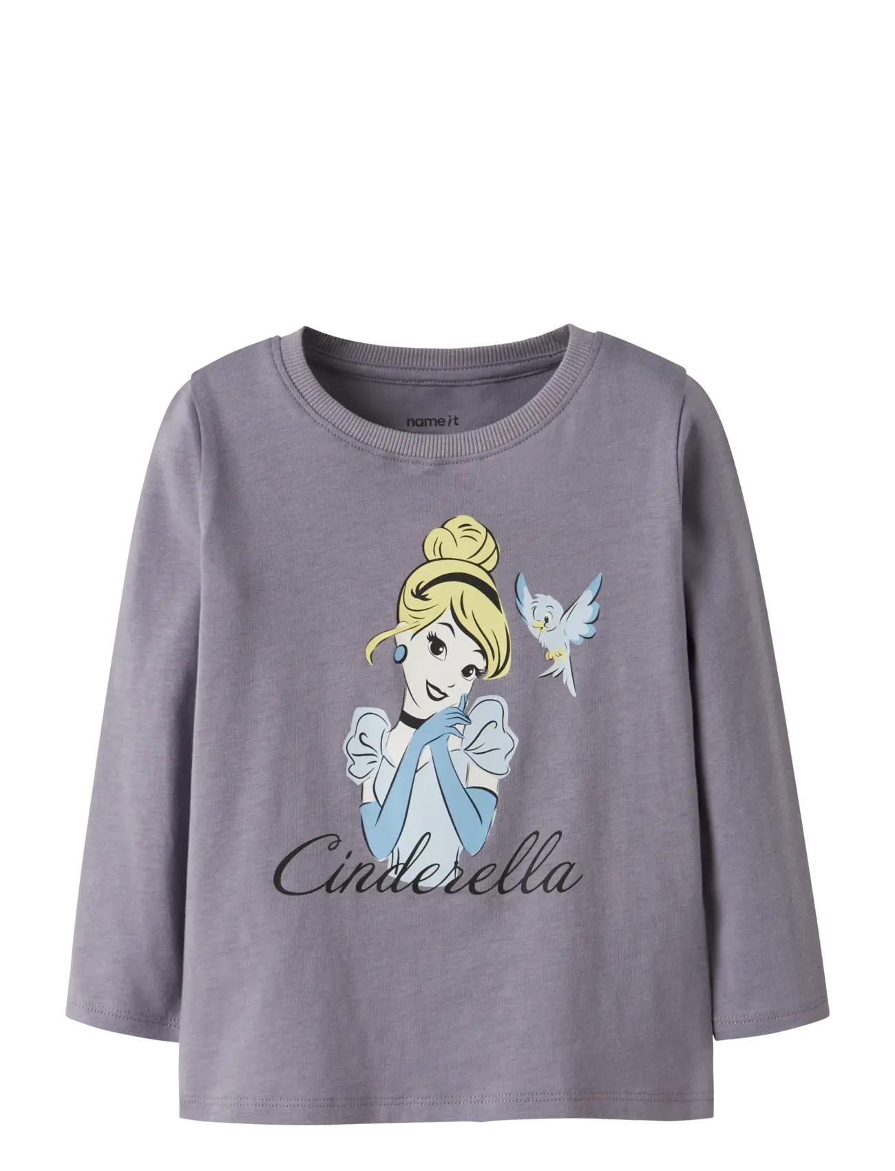 name it NMFVEENA PRINCESS LS TOP WDI - Overdele - LAVENDER GRAY / purple