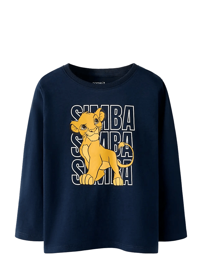 name it - NMMVIGS LIONKING LS TOP WDI - long-sleeved t-shirts - navy blazer - 0