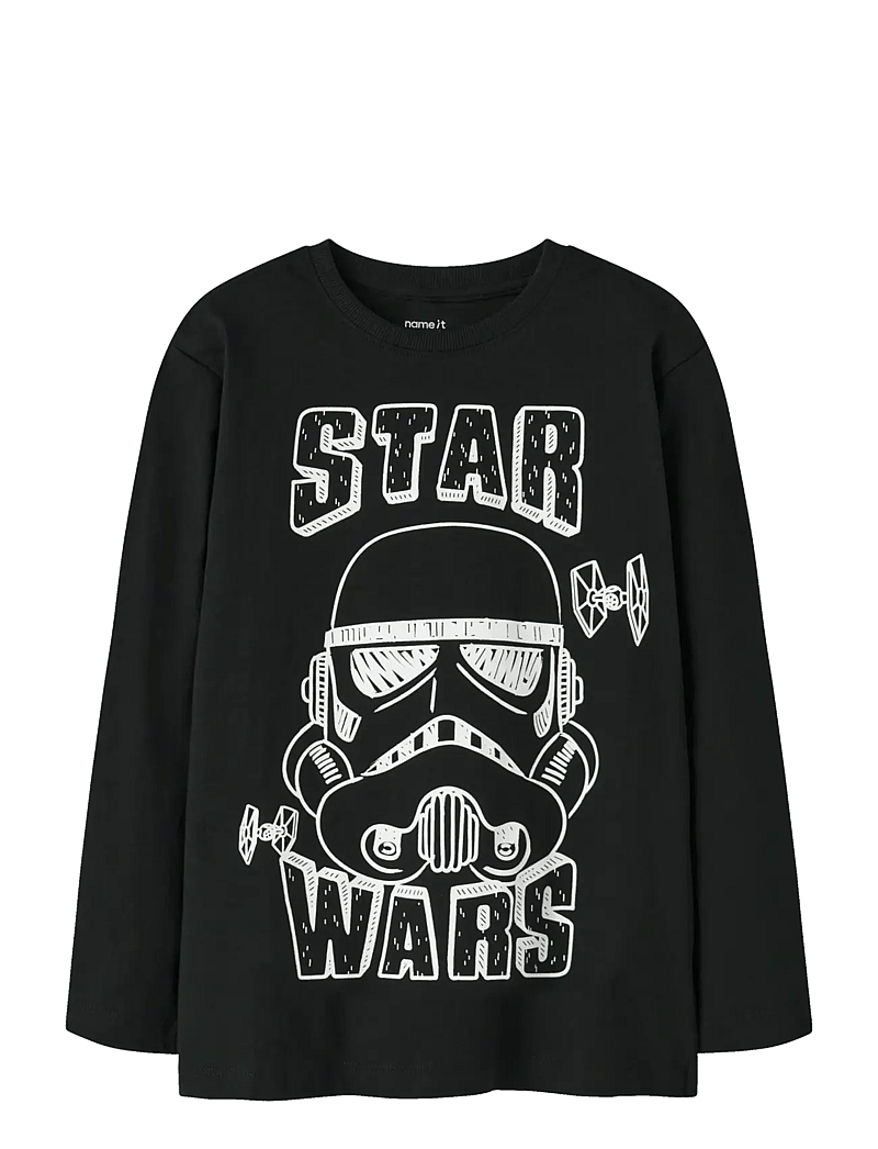 name it - NKMVOLT STARWARS LS TOP BFU - langærmede t-shirts - black - 1