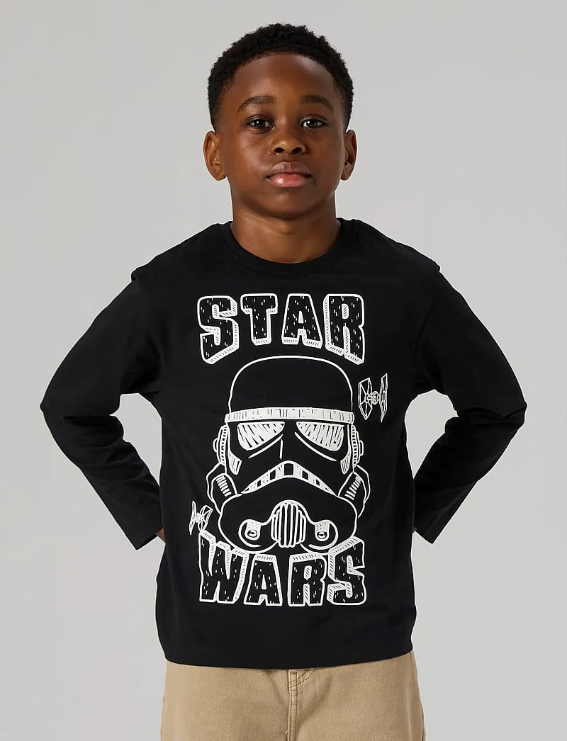 name it - NKMVOLT STARWARS LS TOP BFU - langærmede t-shirts - black - 4