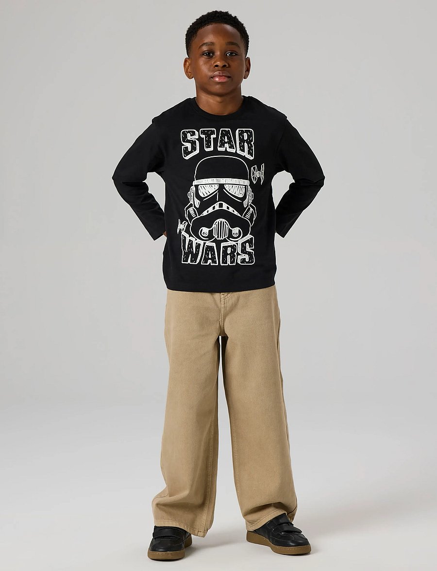 name it - NKMVOLT STARWARS LS TOP BFU - långärmade t-shirts - black - 3