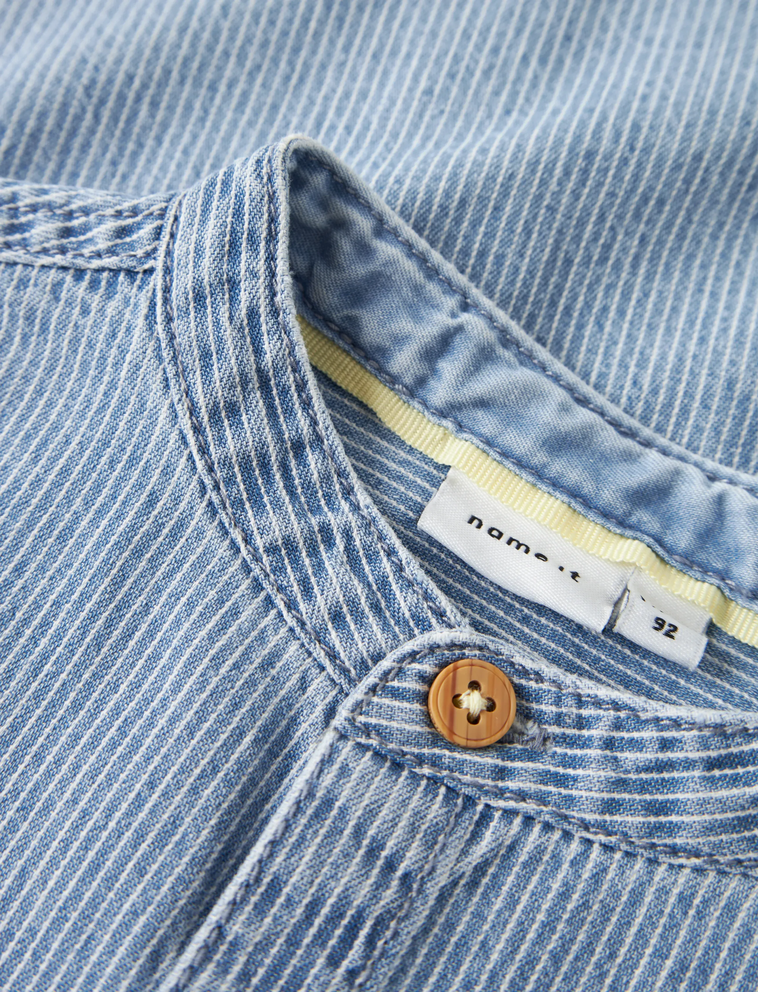 name it - NMMHANS STRIPE DNM SS SHIRT 1910-IP H - short-sleeved shirts - light blue denim - 4