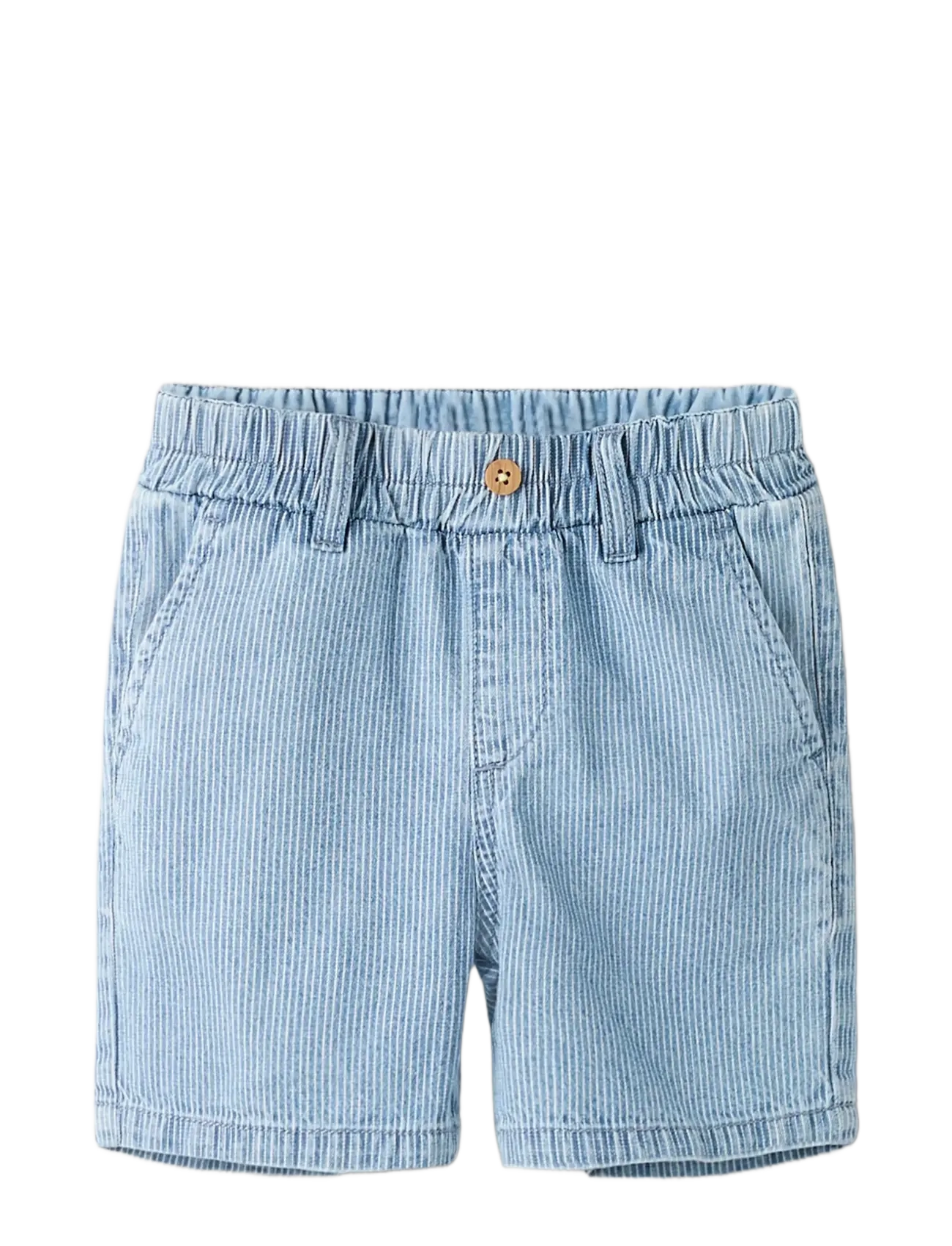 name it - NMMRYAN JOG STRIPE DNM L SHORTS 1910-IP - korte jeansbroeken - light blue denim - 2