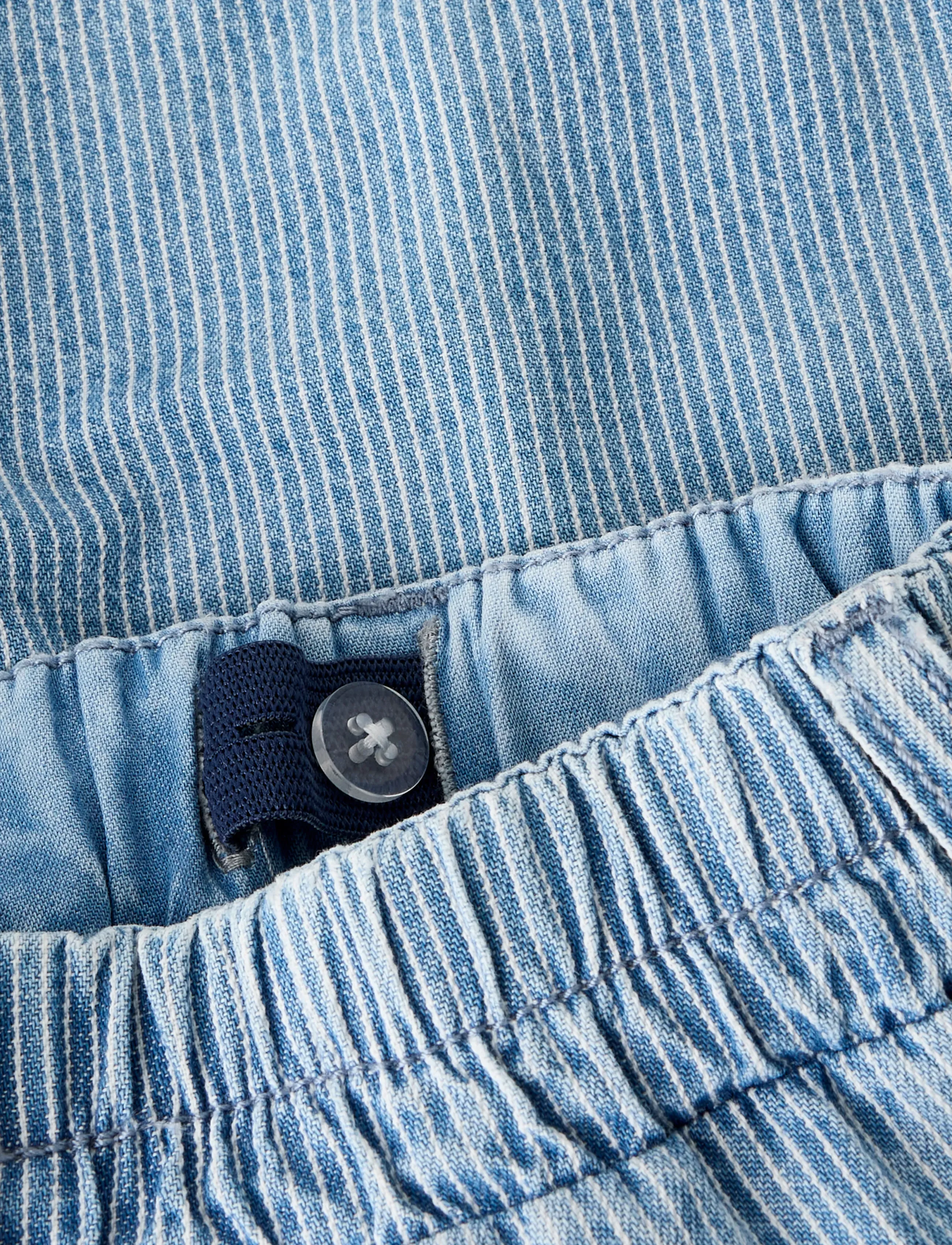 name it - NMMRYAN JOG STRIPE DNM L SHORTS 1910-IP - korte jeansbroeken - light blue denim - 5