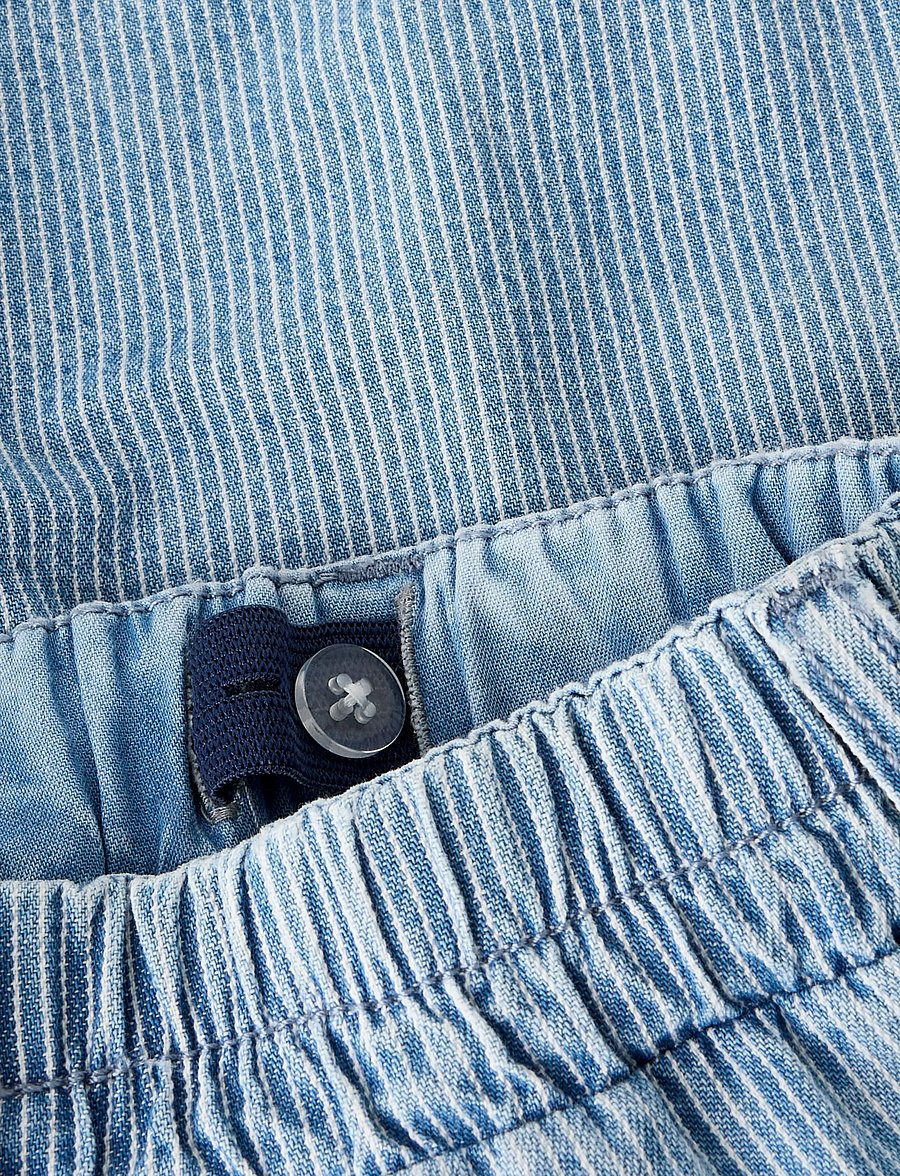 name it - NMMRYAN JOG STRIPE DNM L SHORTS 1910-IP - korte jeansbroeken - light blue denim - 5