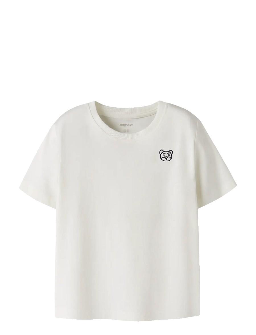 name it - NMMDAKANI SS NREG TOP - kurzärmelige - cloud dancer - 1