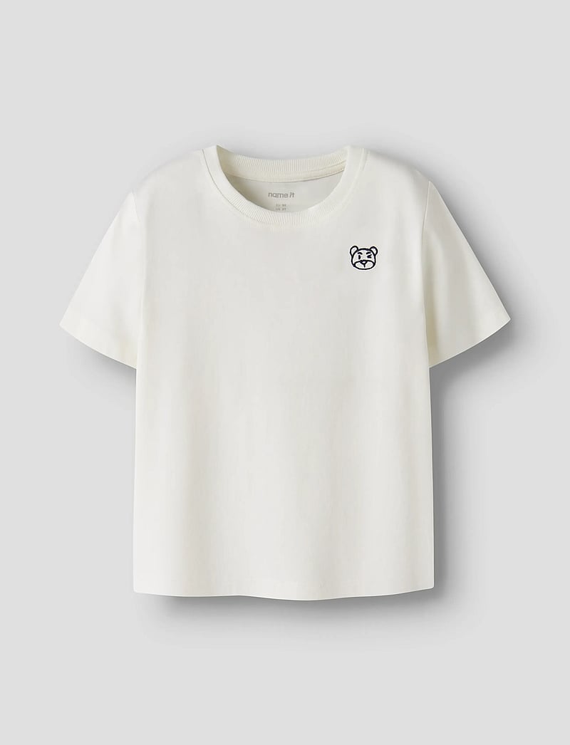 name it - NMMDAKANI SS NREG TOP - kortærmede t-shirts - cloud dancer - 0