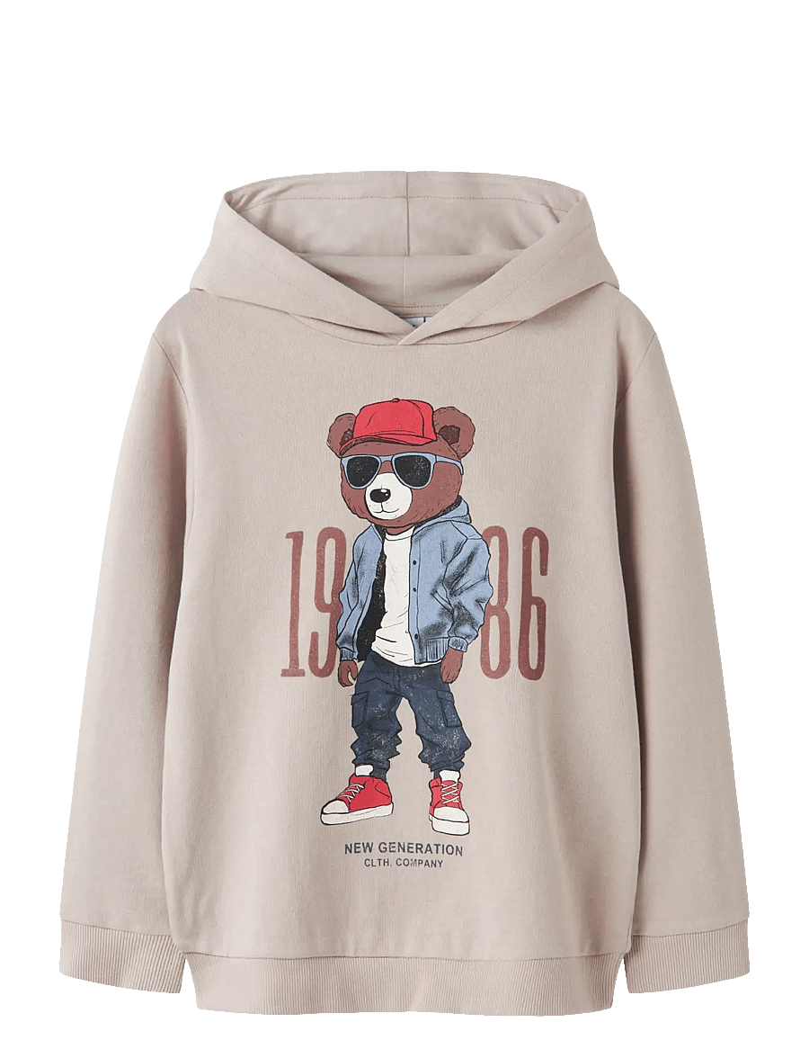 name it - NKMDOBS LS NREG SWEAT WH UNB BOX - chateau gray - 1