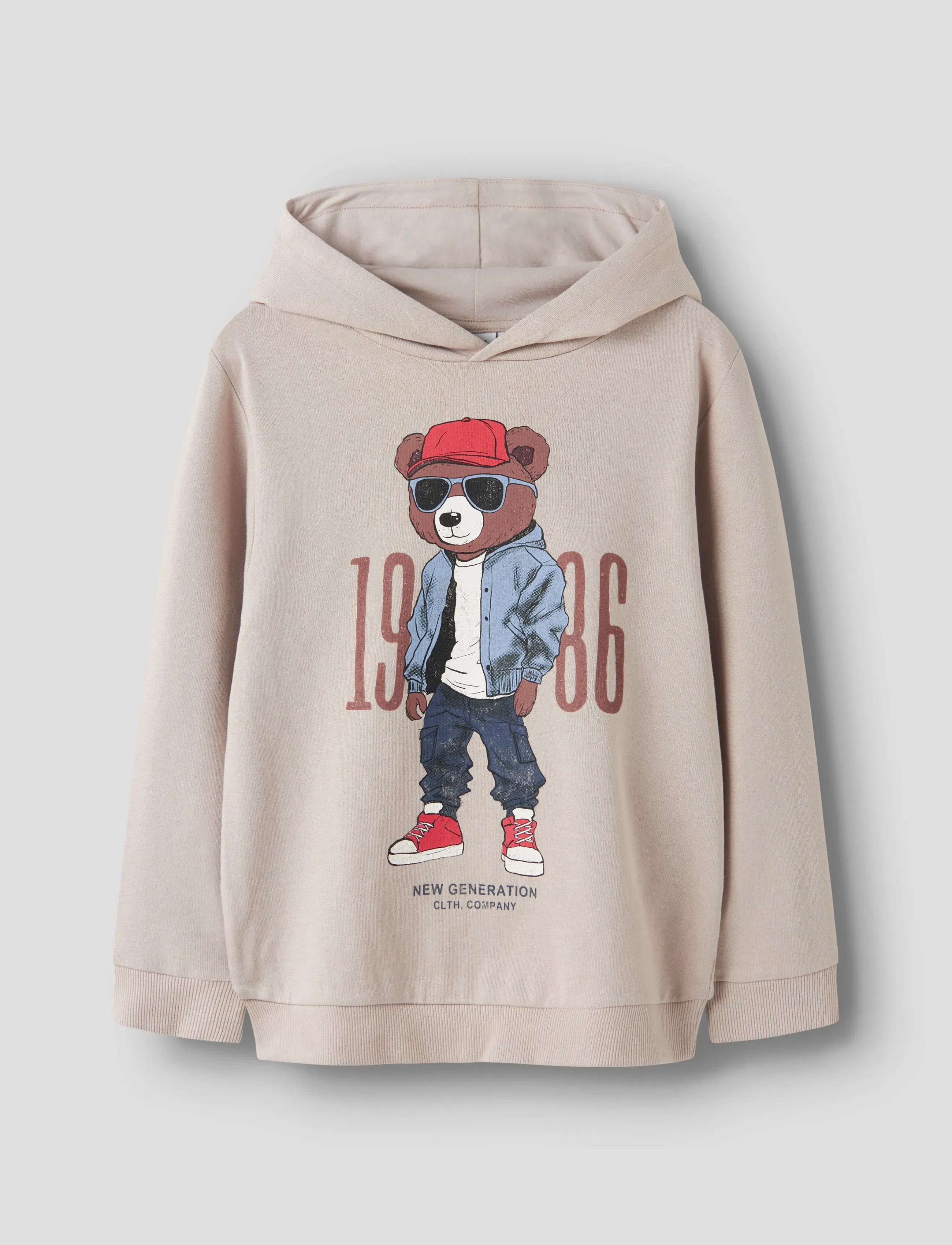 name it NKMDOBS LS NREG SWEAT WH UNB BOX - Överdelar - CHATEAU GRAY / grey