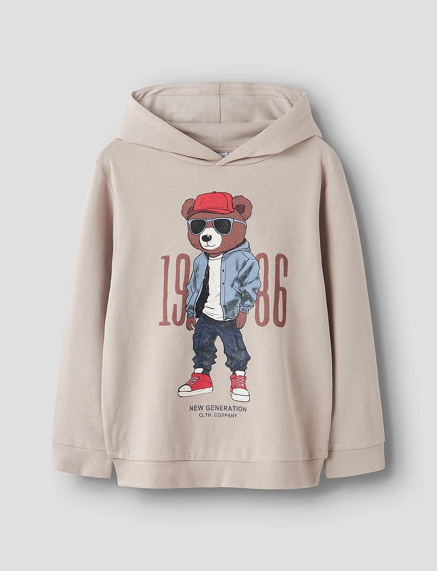 name it - NKMDOBS LS NREG SWEAT WH UNB BOX - chateau gray - 0