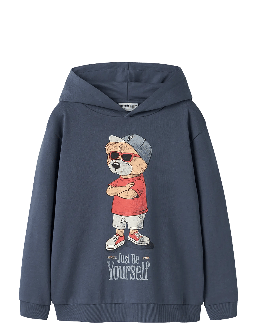 name it - NKMDOBS LS NREG SWEAT WH UNB BOX - vintage indigo - 1