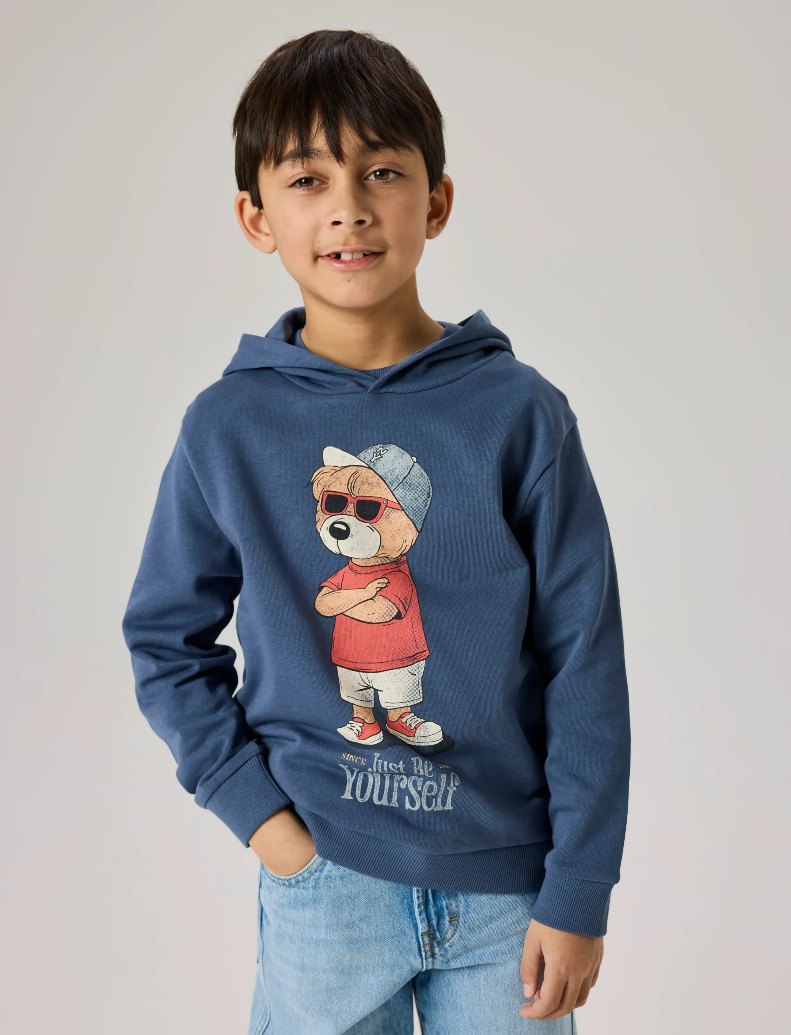 name it - NKMDOBS LS NREG SWEAT WH UNB BOX - vintage indigo - 3