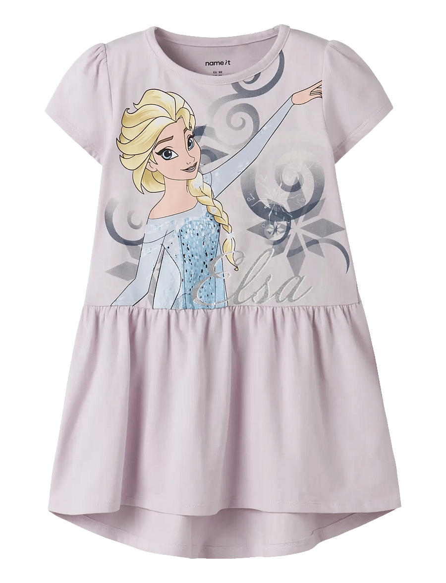 name it - NMFMOMSA FROZEN SS DRESS WDI - laisvalaikio suknelės trumpomis rankovėmis - lavender fog - 0
