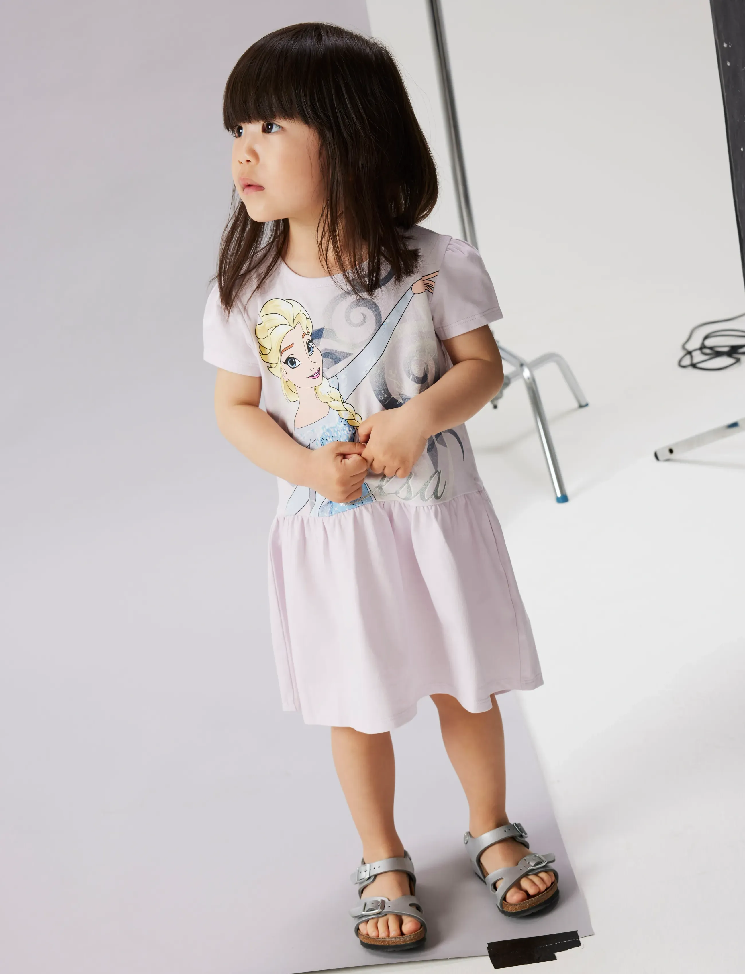name it - NMFMOMSA FROZEN SS DRESS WDI - laisvalaikio suknelės trumpomis rankovėmis - lavender fog - 3