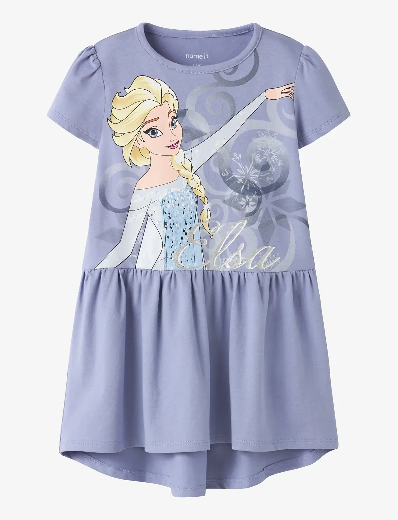 name it - NMFMOMSA FROZEN SS DRESS WDI - kortærmede hverdagskjoler - purple impression - 0