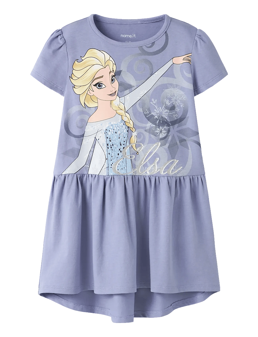 name it - NMFMOMSA FROZEN SS DRESS WDI - kurzärmelige freizeitkleider - purple impression - 0
