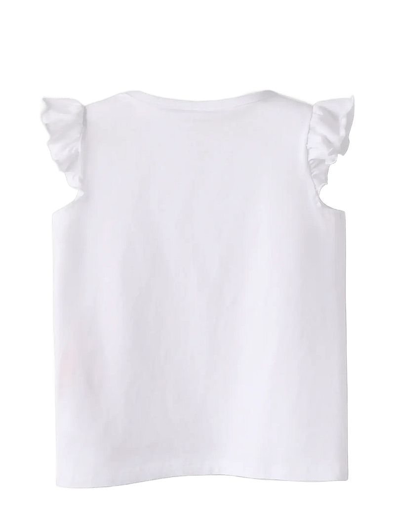 name it - NMFMARIA PAW CAPSL TOP BOX CPLG - short-sleeved t-shirts - bright white - 1