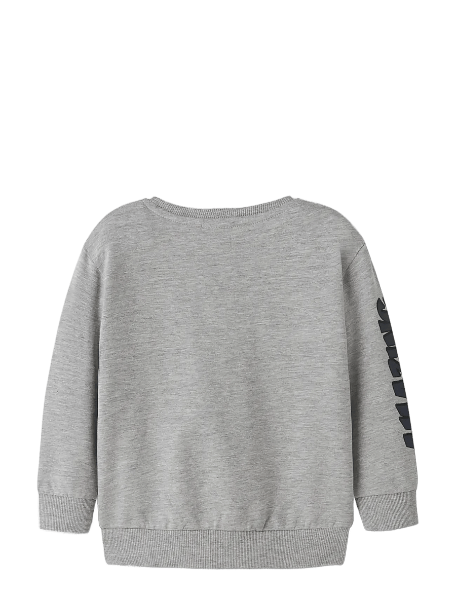 name it - NMMFLOYD SPIDER NREG SWEAT BRU MAR - bluzy - grey melange - 1