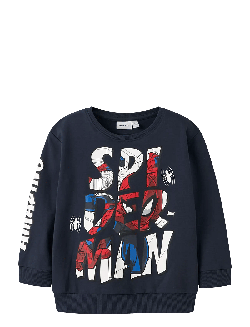 name it - NMMFLOYD SPIDER NREG SWEAT BRU MAR - sweatshirts - navy blazer - 1