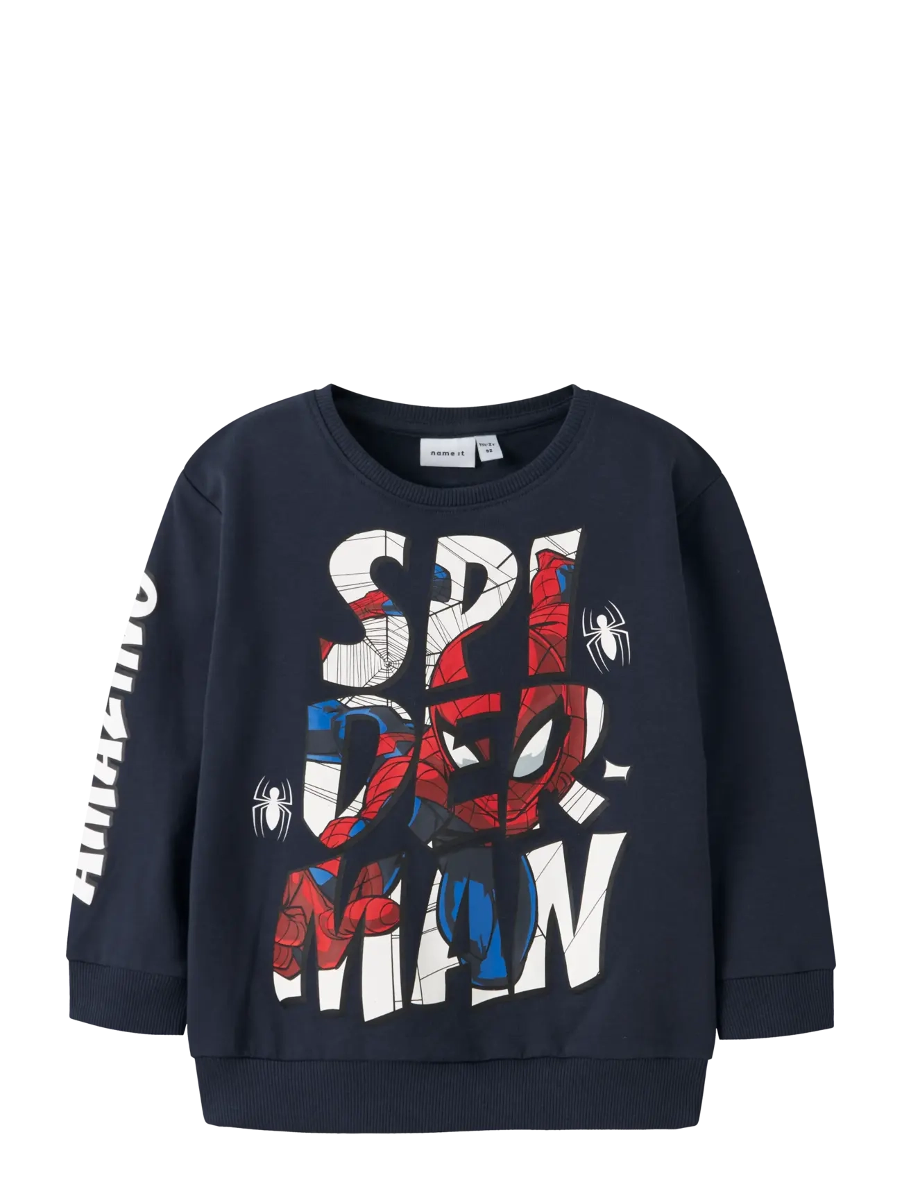 name it - NMMFLOYD SPIDER NREG SWEAT BRU MAR - sweatshirts - navy blazer - 1
