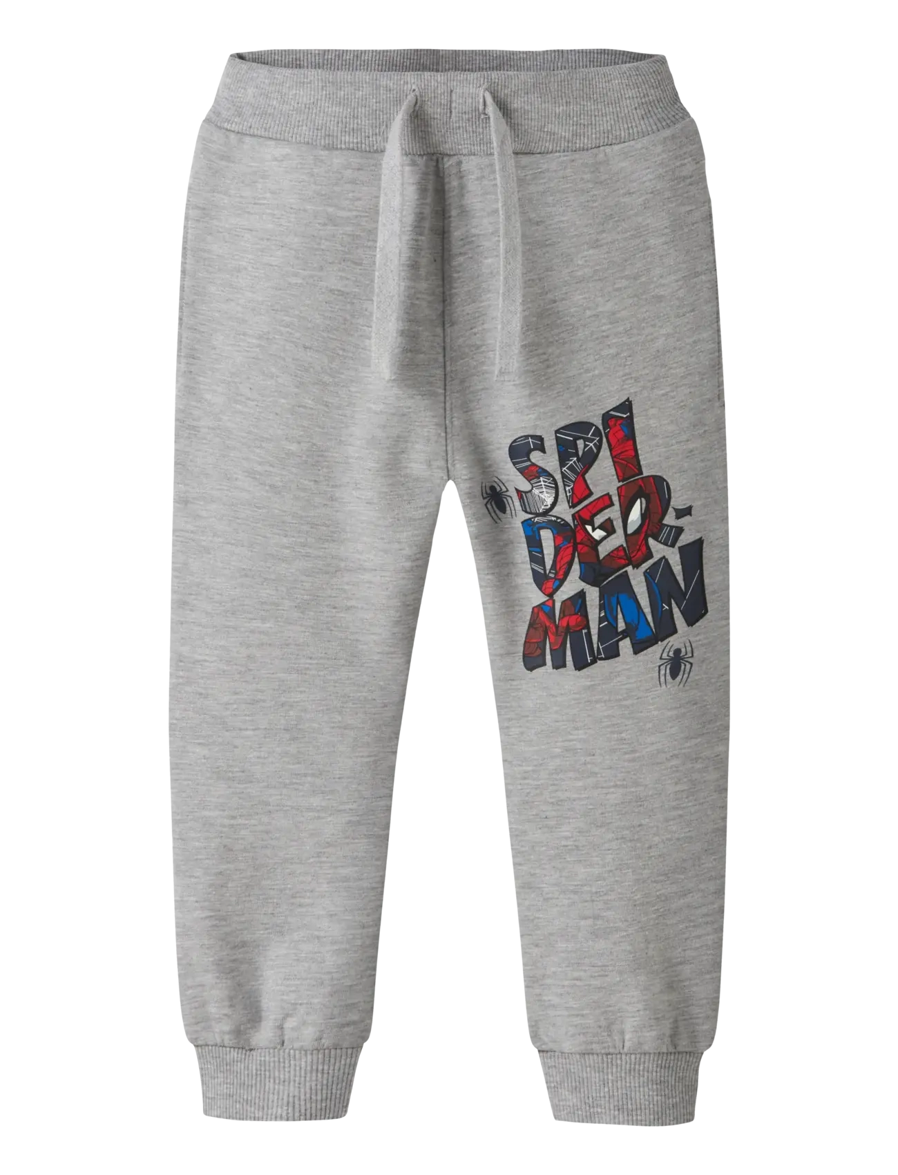name it - NMMFLOYD SPIDER NREG SWE PANTS BRU MAR - verryttelyhousut - grey melange - 0