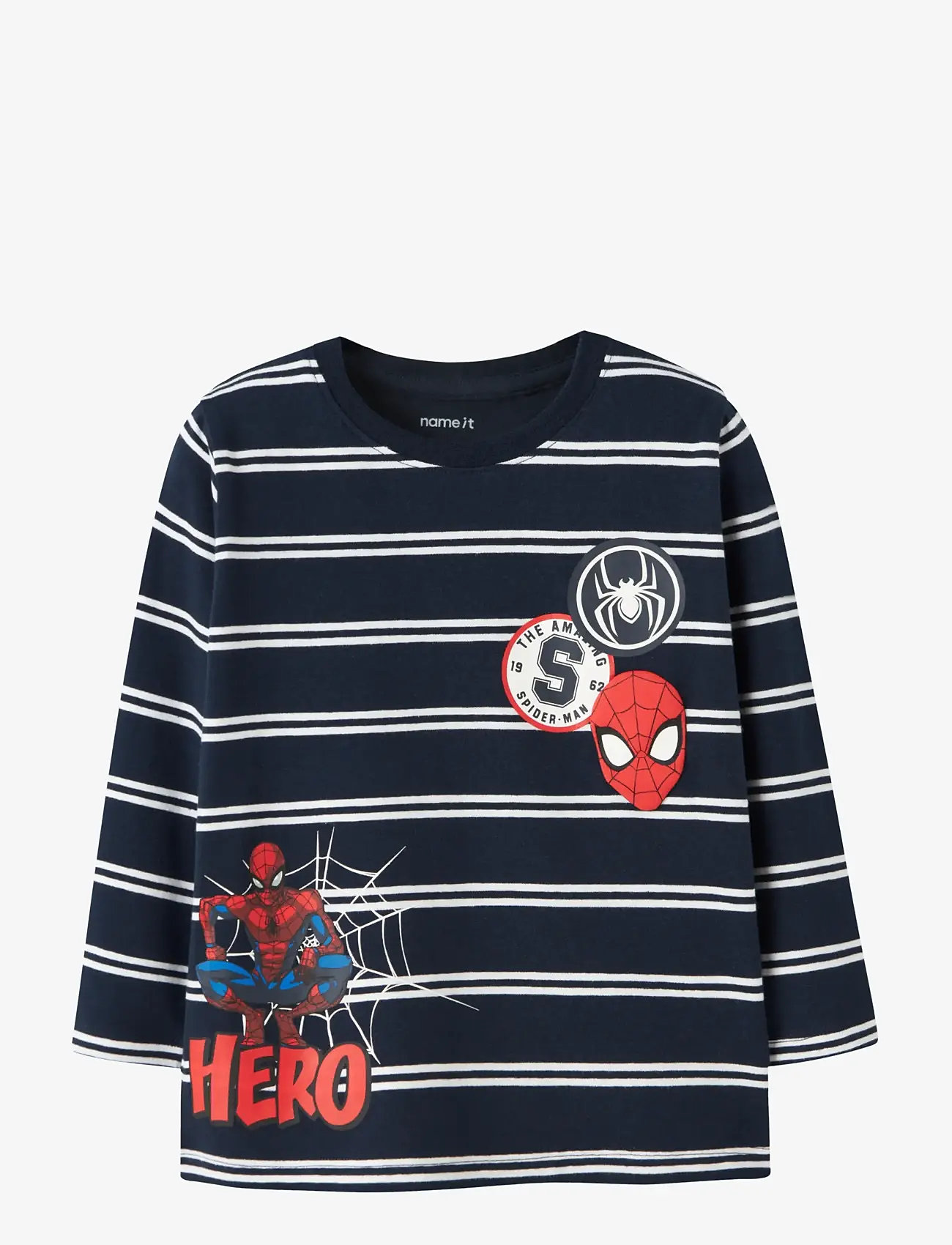 name it - NMMFREMAN SPIDER LS NREG TOP MAR - langærmede t-shirts - navy blazer - 0