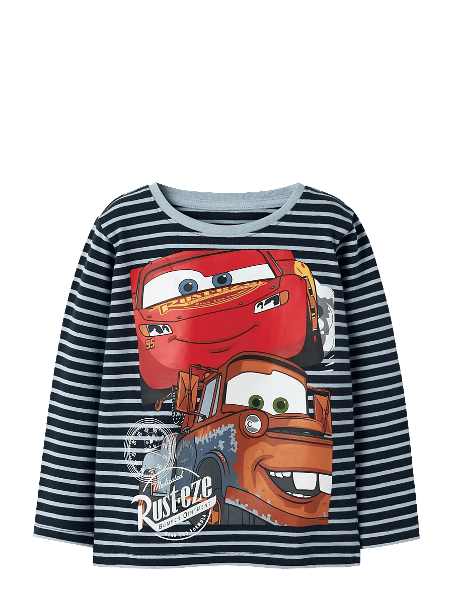 name it - NMMFELIPE CARS LS NREG TOP WDI - langærmede t-shirts - navy blazer - 0