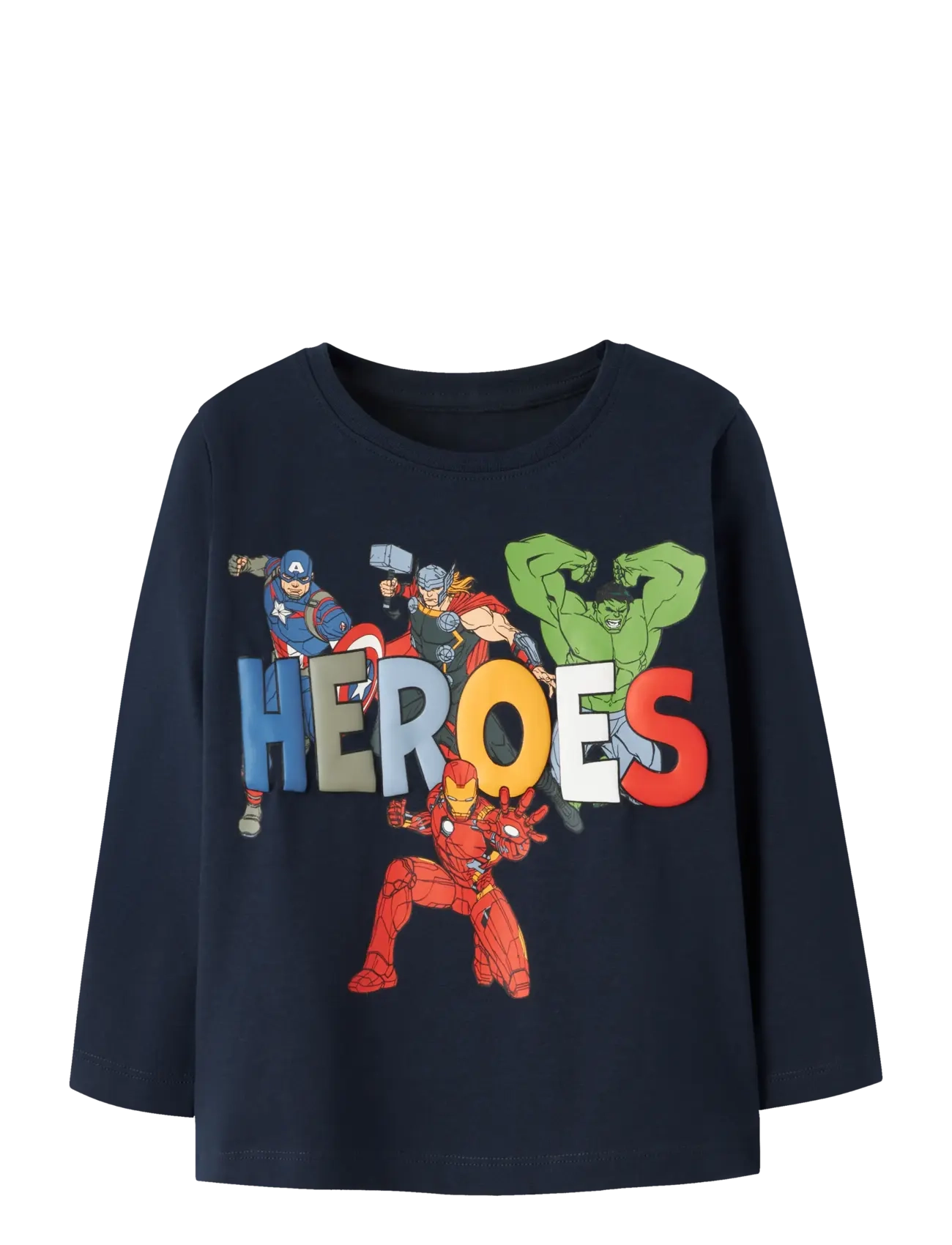 name it NMMFLINT MARVEL LS NREG TOP MAR - Overdele - NAVY BLAZER / navy