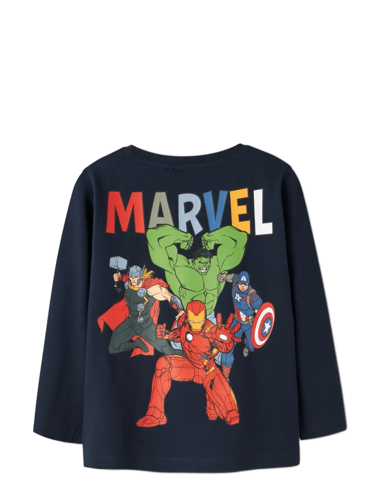 name it - NMMFLINT MARVEL LS NREG TOP MAR - long-sleeved t-shirts - navy blazer - 1