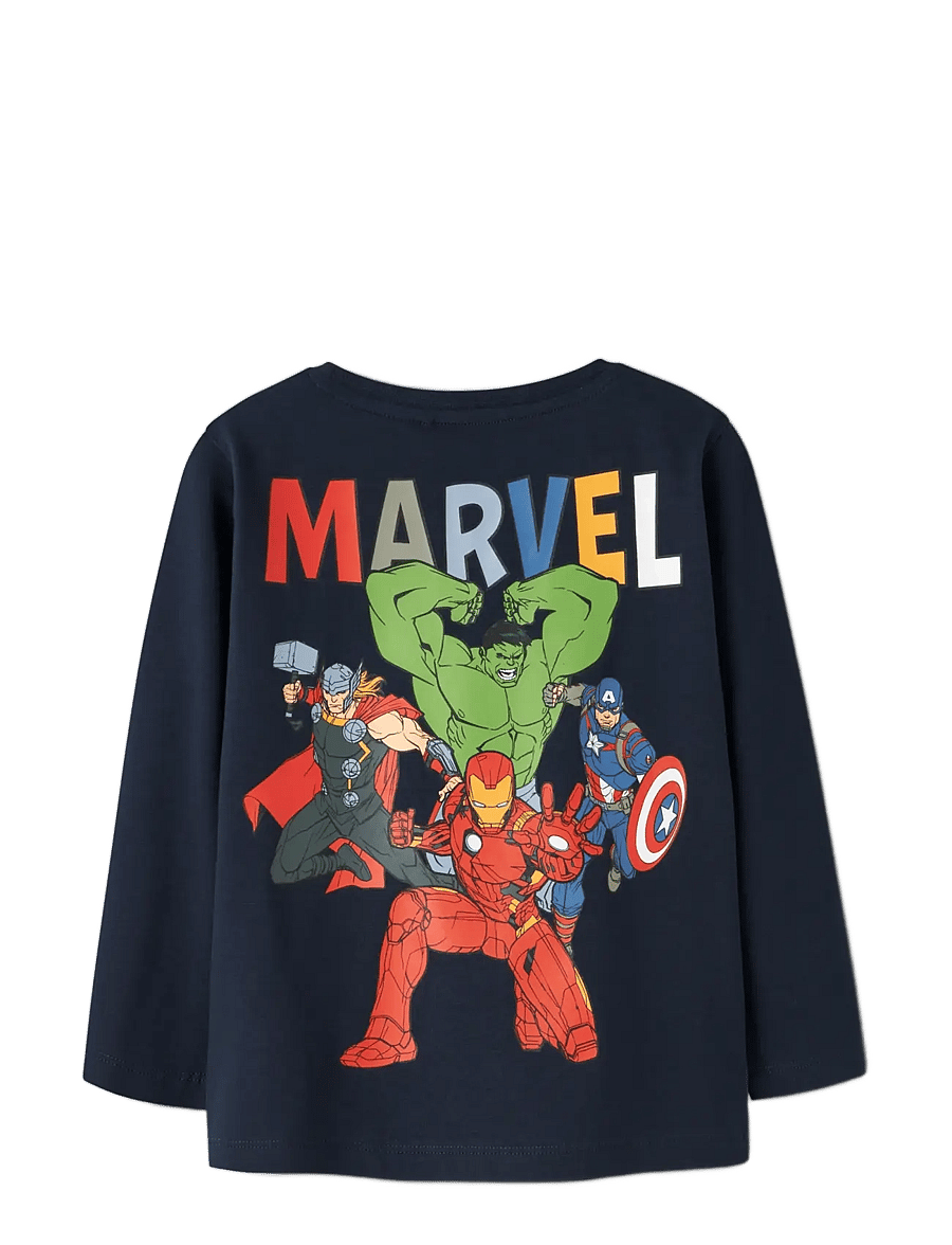 name it - NMMFLINT MARVEL LS NREG TOP MAR - langärmelig - navy blazer - 1