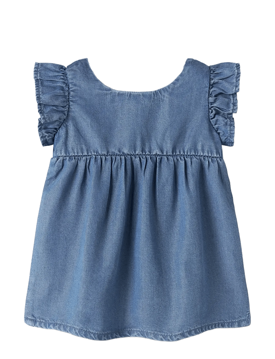 name it - NBFDAGMAR DNM DRESS 4054-OH J - ermalausir barnakjólar - medium blue denim - 1