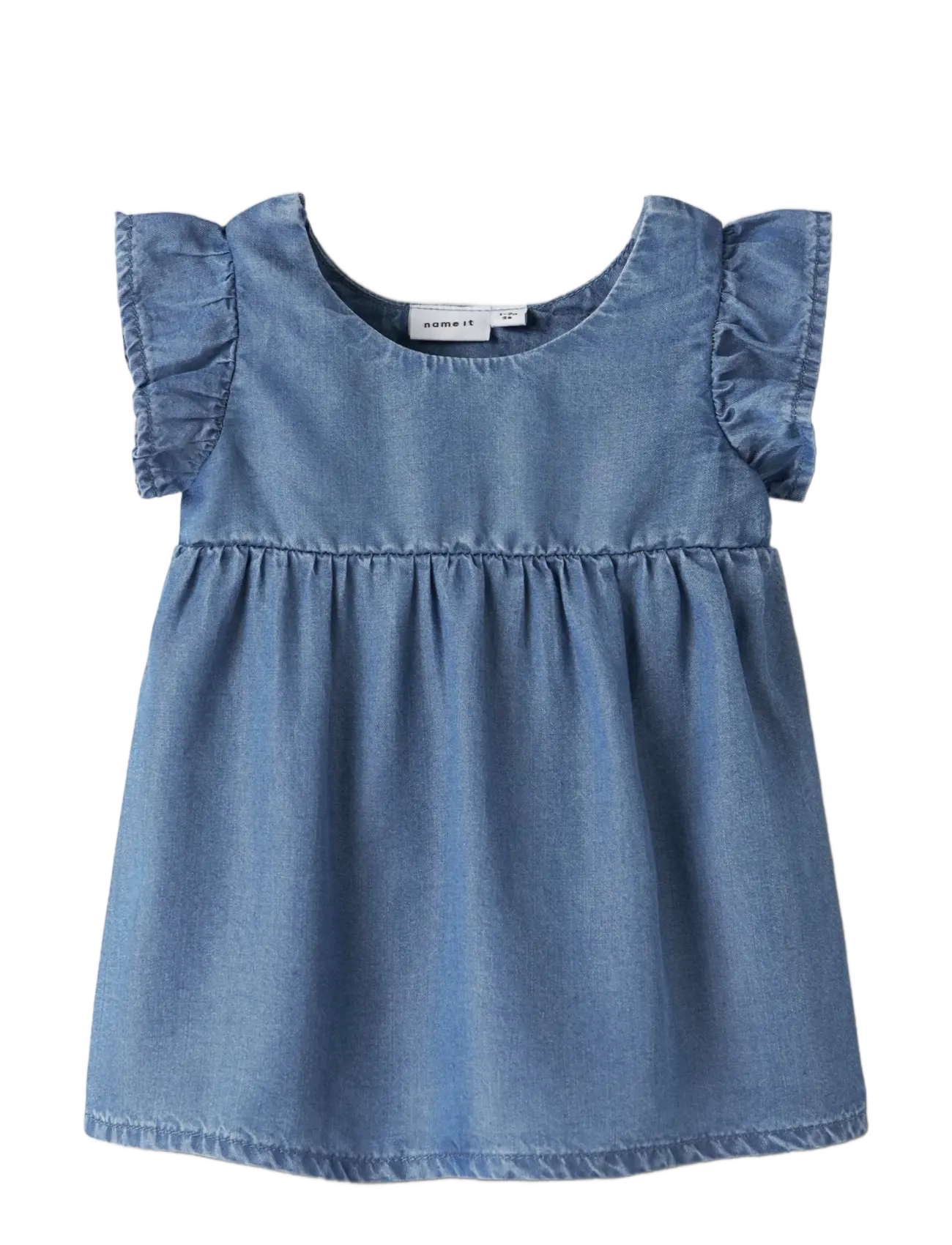 name it - NBFDAGMAR DNM DRESS 4054-OH J - ermalausir barnakjólar - medium blue denim - 3